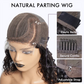 10 Inch #1B T-Part Undetectable Lace Water Wave C Part Short Bob Wig