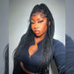 30 Inches 13x6 Box Braided Large Braids Knotless Lace Front Wigs 200% Density-100% Handmade