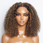14 inch 5"x5" Closure Lace Wig Kinky Curly Brazilian Human Virgin Hair