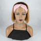 10-12 Inch Bob Grab-N-Go Headband Wig #T4/27 100% Straight Virgin Human Hair