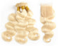 10-20 Inch 4" x 4" Body Wavy Free Parted #613 Lace Closure