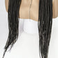 Knotless Box Braided Lace Wig Medium Braids 100% Handmade