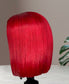 RED 13*4  BOB REMY HAIR  LACE FRONTAL WIG