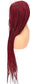 Knotless Box Braided Lace Wig Medium Braids 100% Handmade 99J