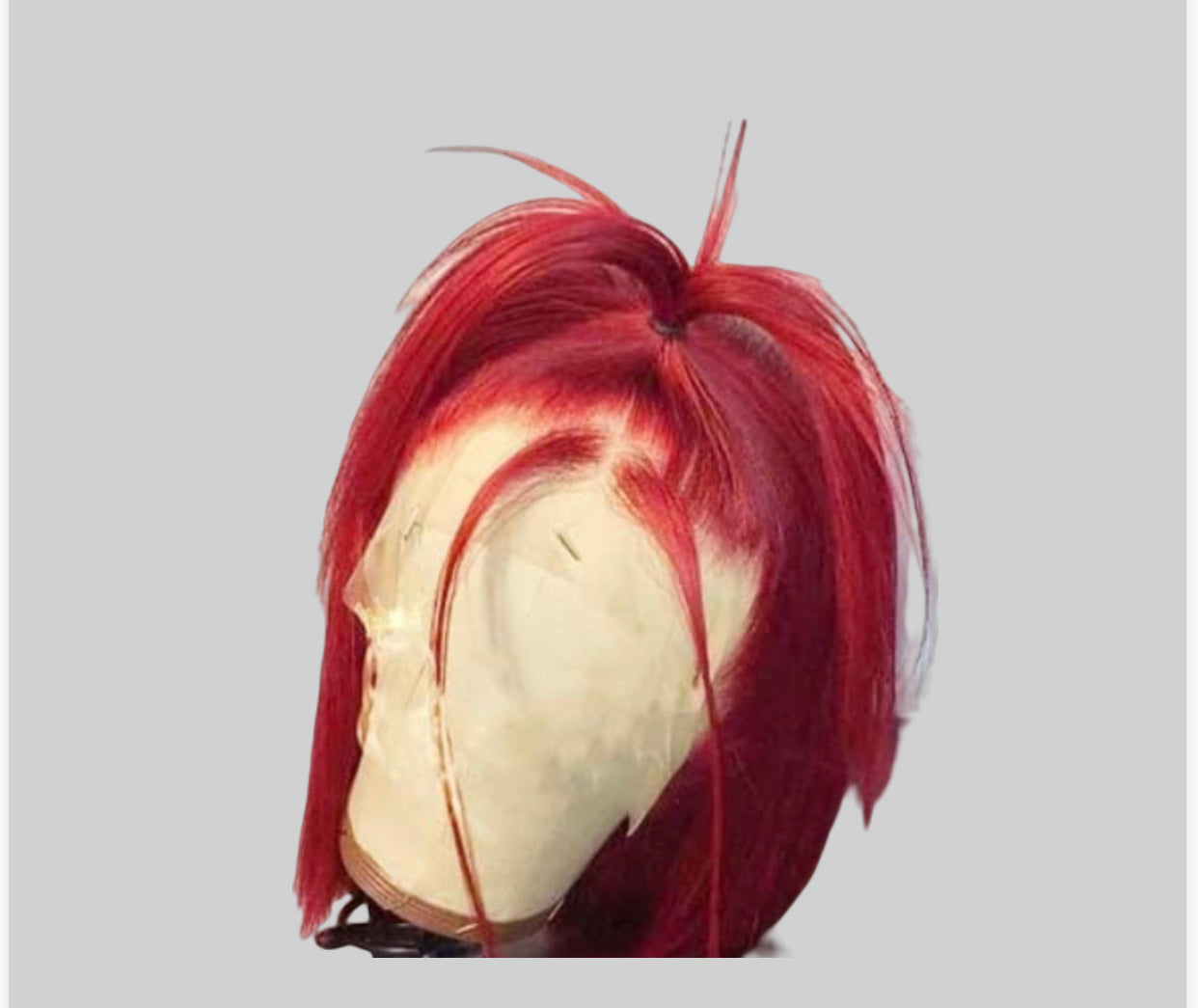 RED 13*4  BOB REMY HAIR  LACE FRONTAL WIG