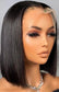 8-10 Inch 13"x6" Front Lace Pre-Plucked Straight Bob Wig 150% Density
