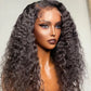 20 Inch 5"x5" HD Glueless Closure Jerry Curly #1B 180% Density Brazilian Virgin Hair